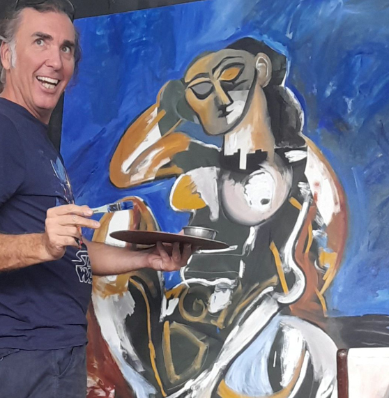 Genco Gülan, Petek (Nike), 2017. Oil on canvas. 76cm x94cm.