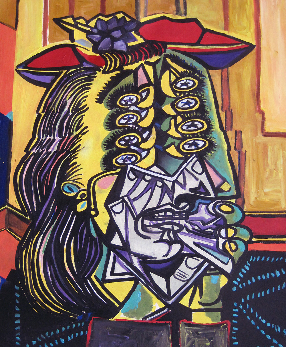 Genco Gülan, Aslı (with a hat), 2017. Oil on canvas. 88cm x 76cm.