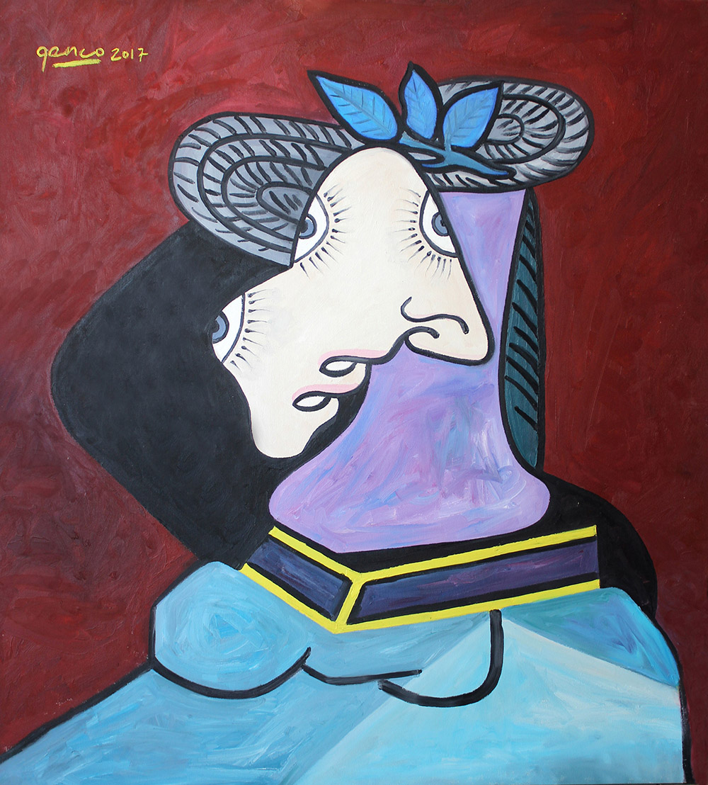 Genco Gülan, Petek (Nike), 2017. Oil on canvas. 76cm x94cm.