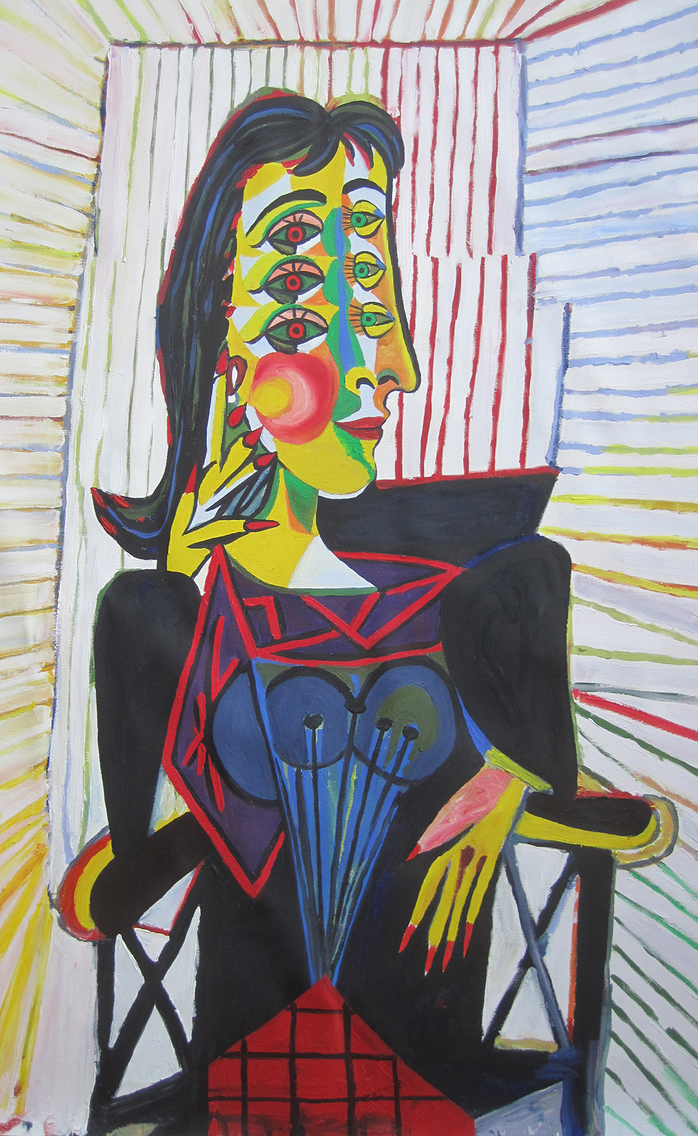 Genco Gülan, Aslı (with a hat), 2017. Oil on canvas. 88cm x 76cm.