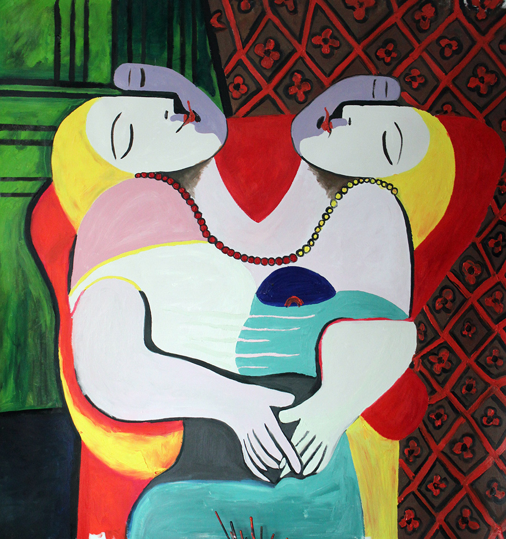 Genco Gülan, Feyza (Coke), 2017. Oil on canvas.  87cm x73cm.