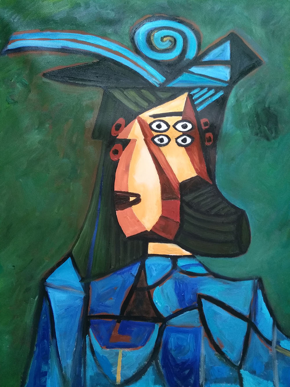 Genco Gülan, Petek (Nike), 2017. Oil on canvas. 76cm x94cm.