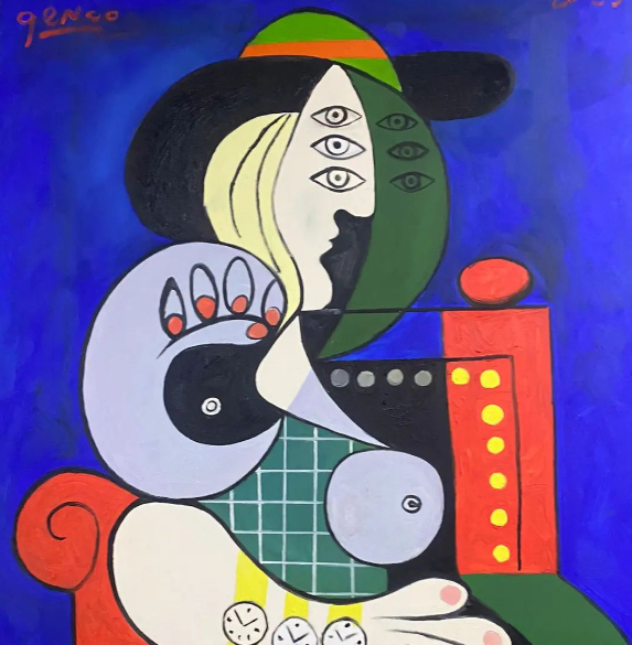 Genco Gülan, Petek (Nike), 2017. Oil on canvas. 76cm x94cm.