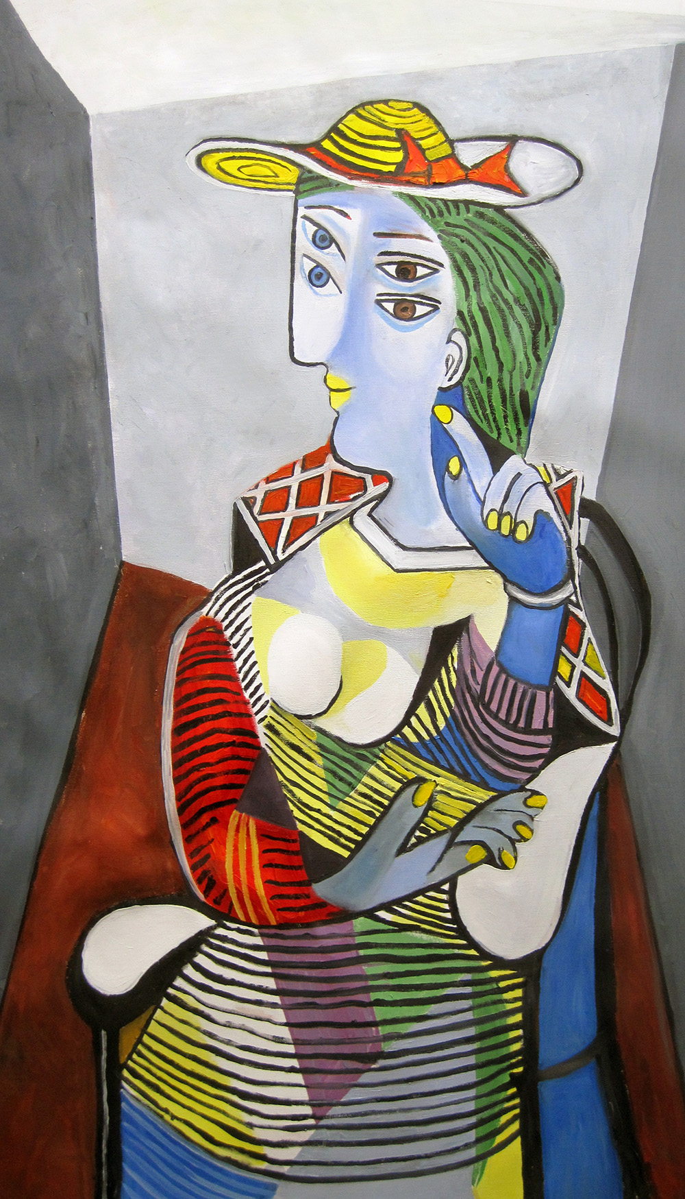 Genco Gülan, Aslı (with a hat), 2017. Oil on canvas. 88cm x 76cm.