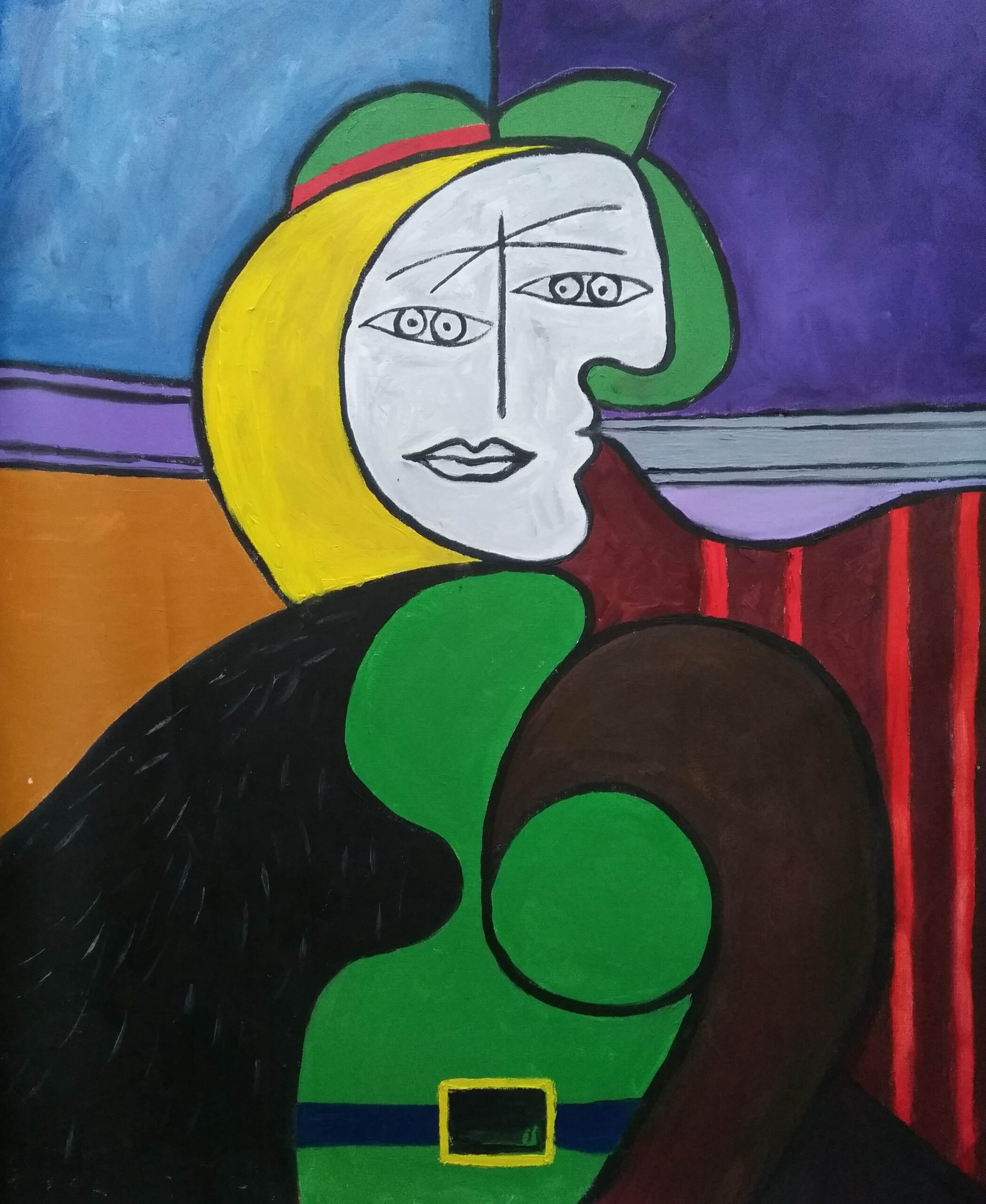 Genco Gülan, Aslı (with a hat), 2017. Oil on canvas. 88cm x 76cm.
