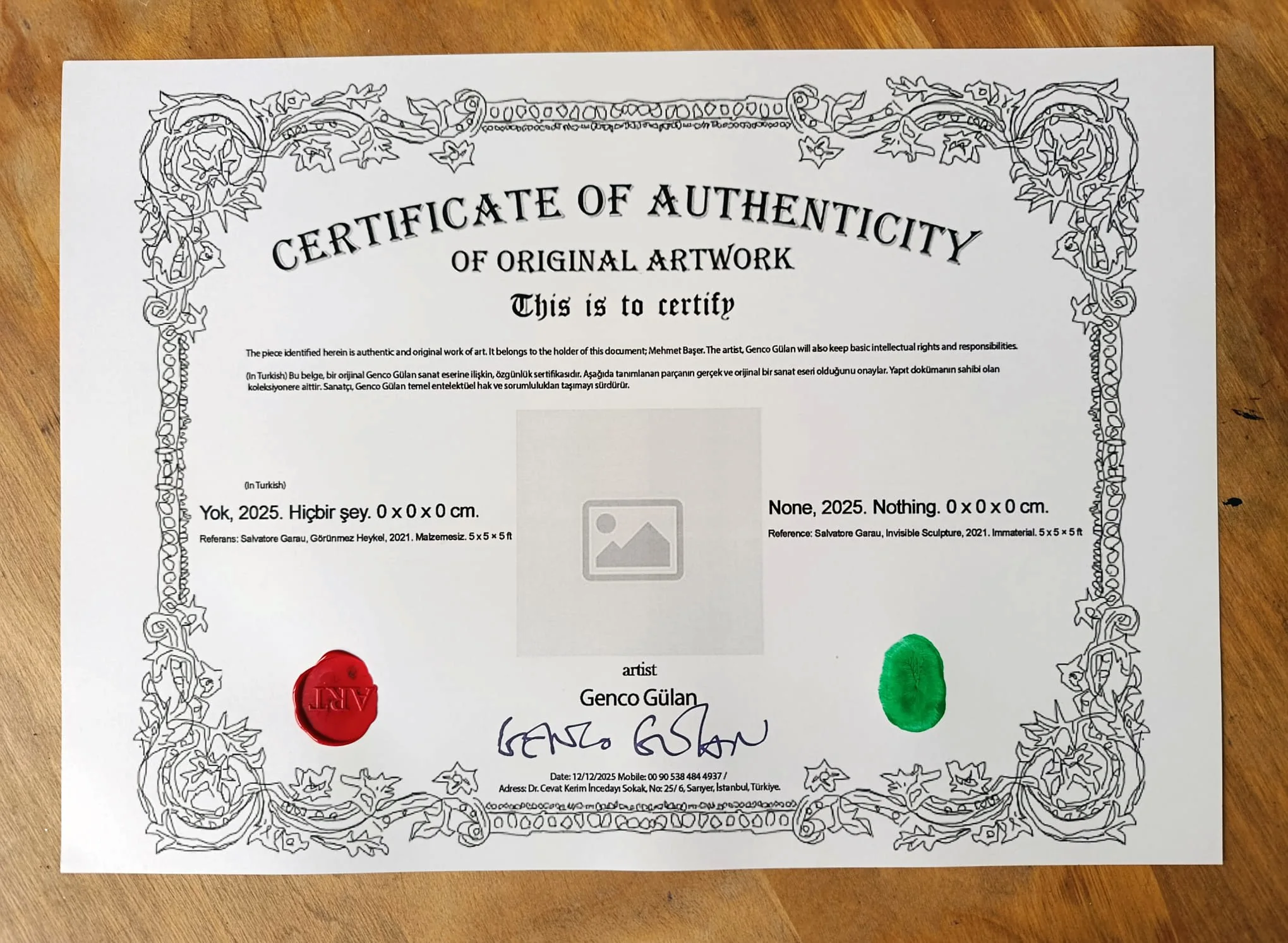 Certificate