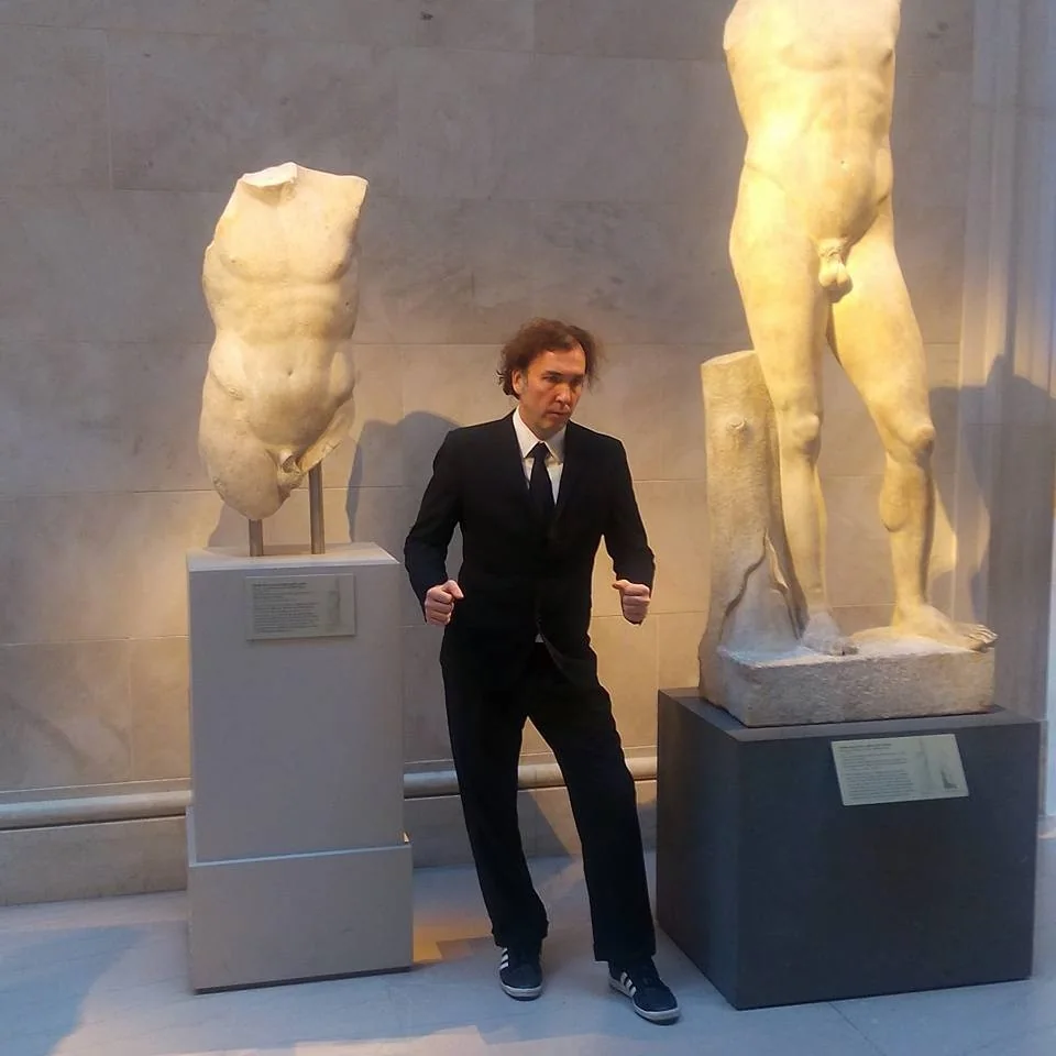 With A Sculpture