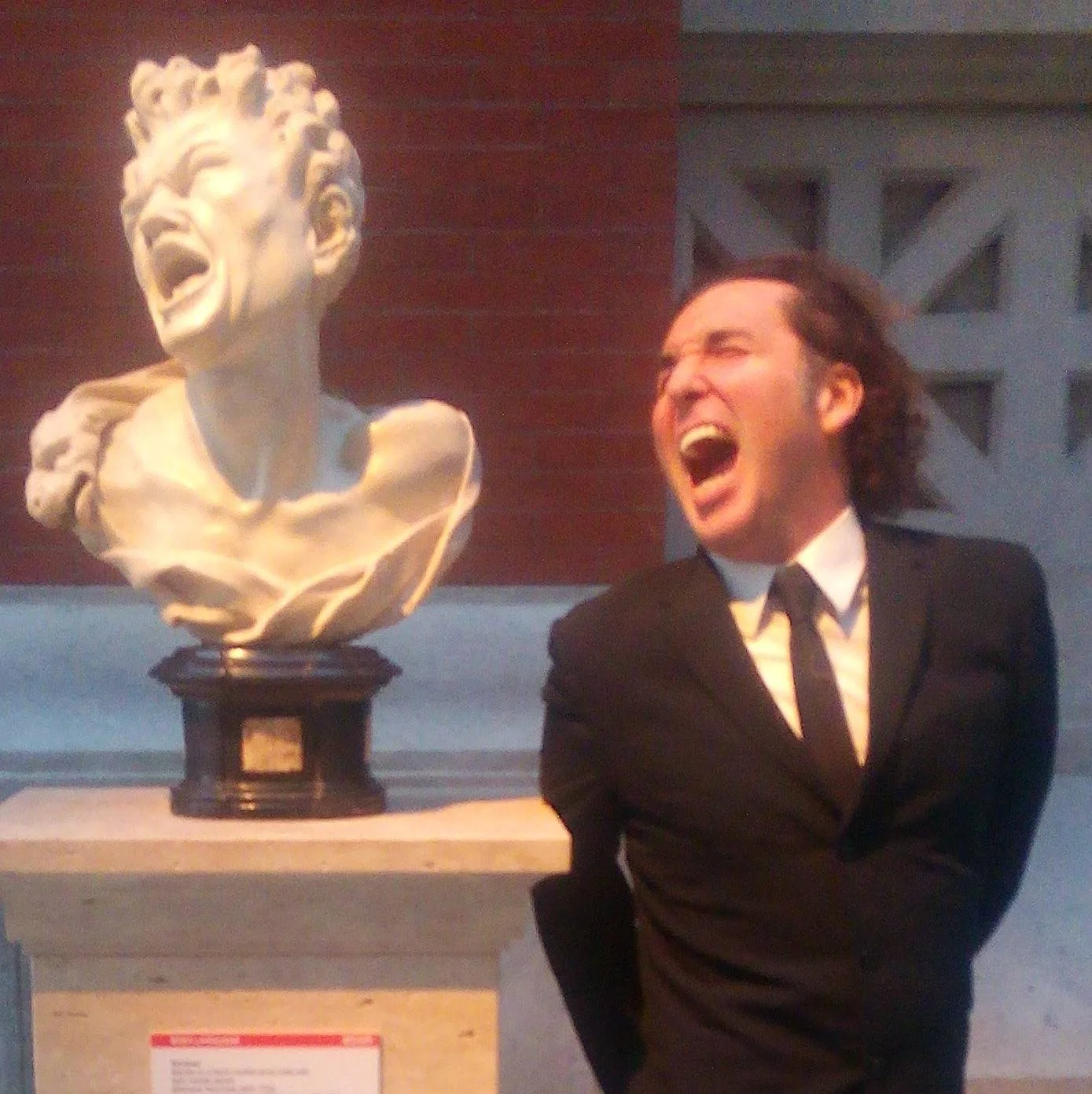 With A Sculpture