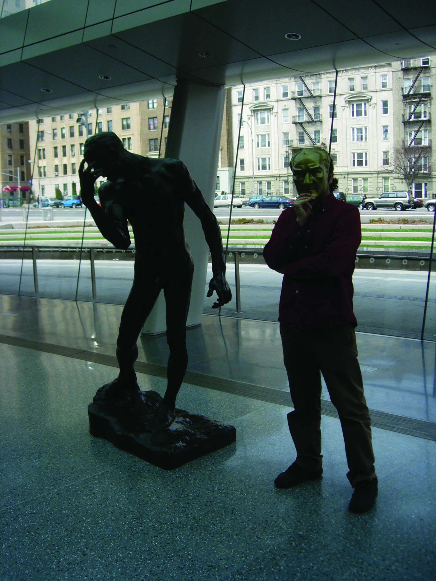 With A Sculpture